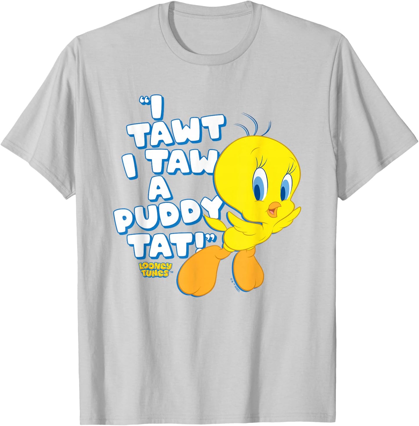 Looney Tunes Tweety Puddy Tat T-Shirt - T-Shirt | Ash
