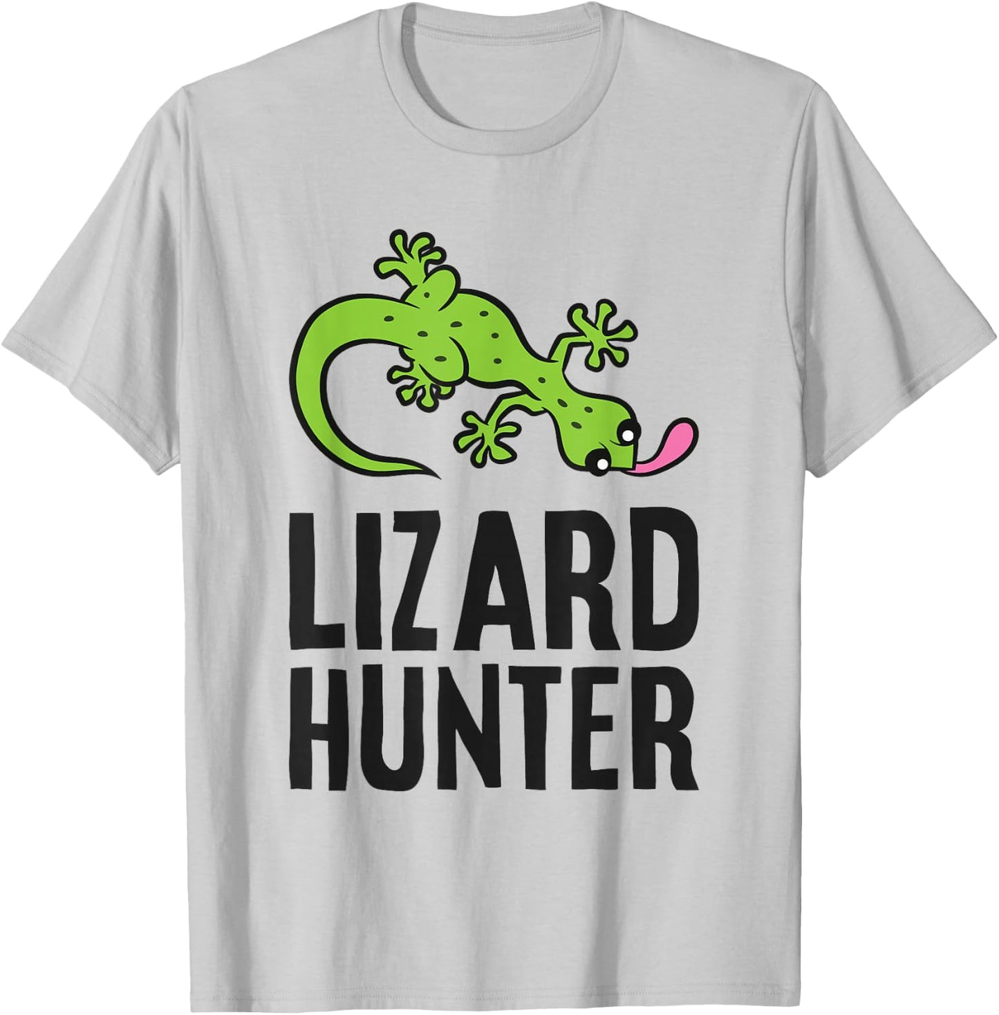 Lizard Catcher Reptile Funny Lizard Hunter T-Shirt - T-Shirt | Ash