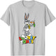 Looney Tunes Bugs Bunny With Bling Collar Portrait T-Shirt - T-Shirt | Ash
