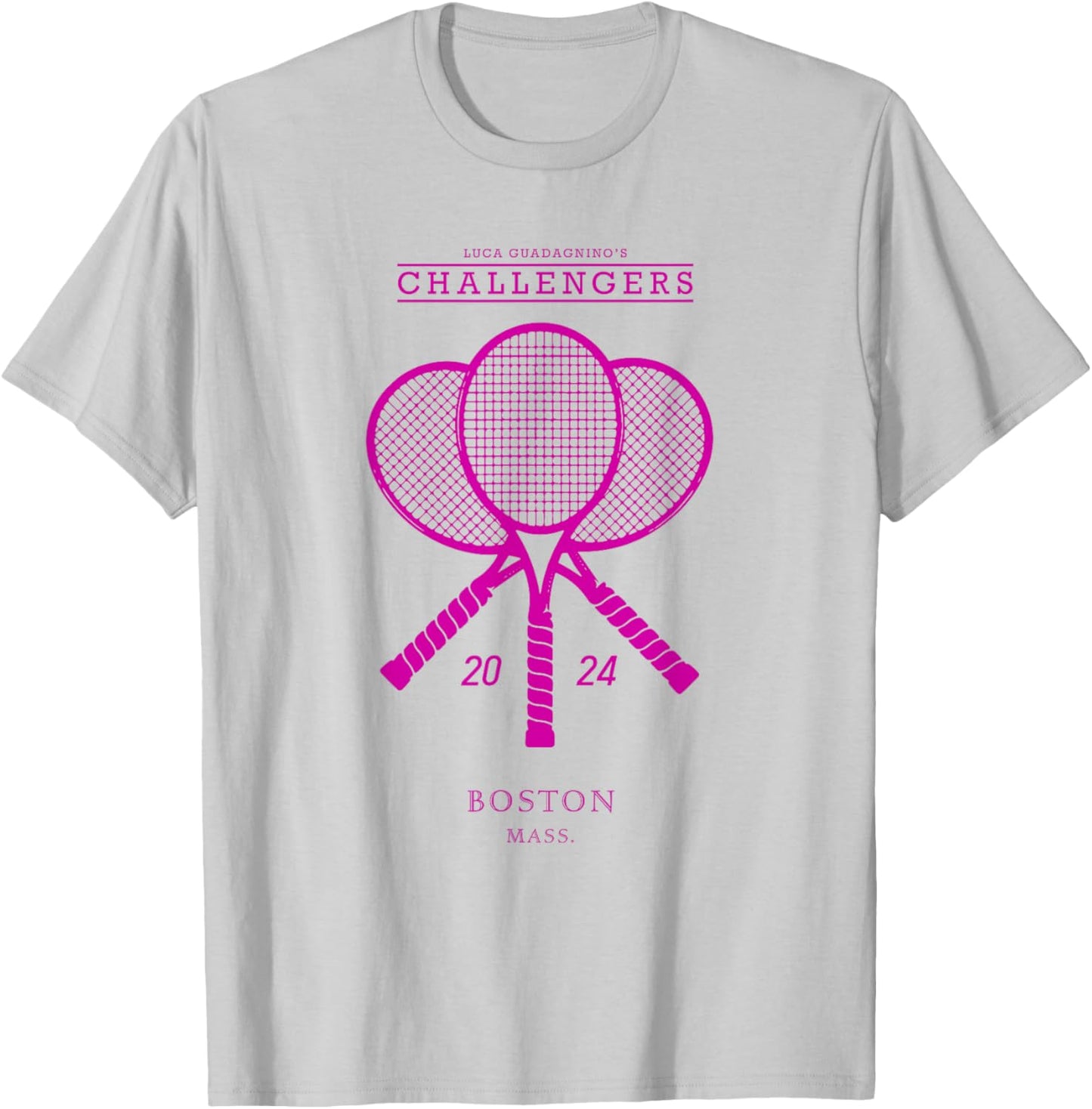 Pink Tennis Rackets - Challengers Movie T-Shirt - T-Shirt | Ash