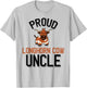 Proud Longhorn Cow Uncle Cute Longhorn Cow Family T-Shirt - T-Shirt | Ash