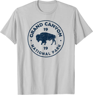 Grand Canyon National Park Arizona Bison Men Souvenir T-Shirt - T-Shirt | Ash