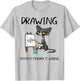 Drawing Because Murder Is Wrong Cat Drawing Men Women T-Shirt - T-Shirt | Ash
