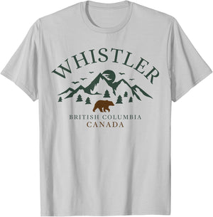 Whistler British Columbia Mountains T-Shirt - T-Shirt | Ash