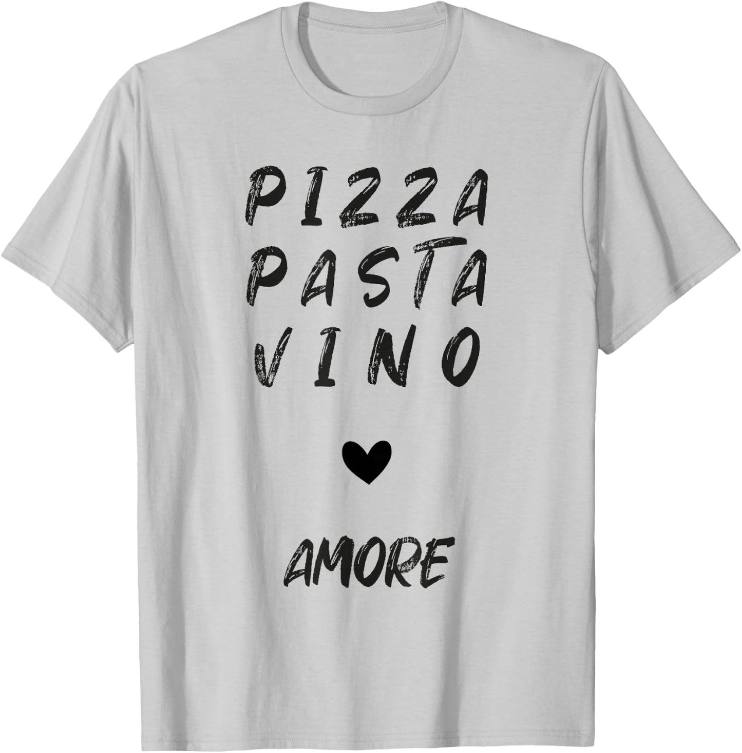 Pizza Pasta Vino Amore T-Shirt - T-Shirt | Ash