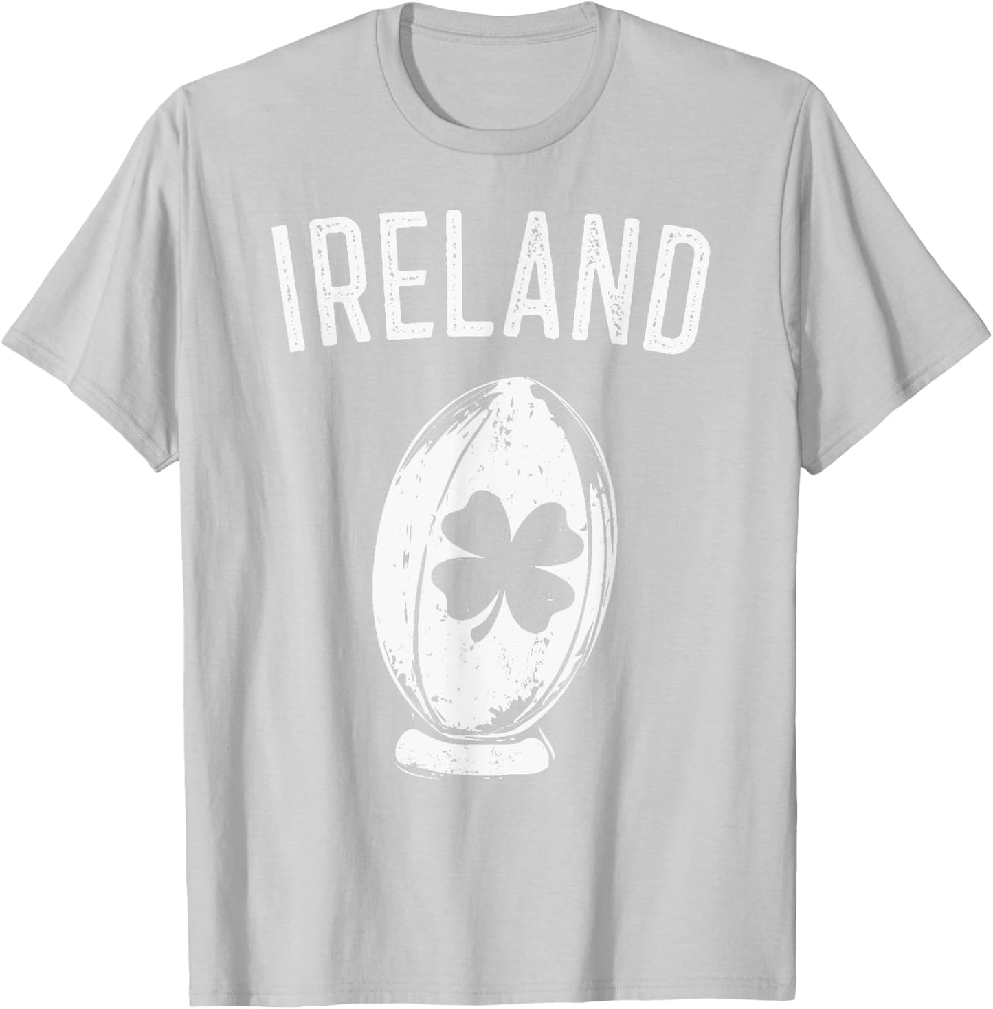 Shamrock Irish Rugby Ball - Irish Clover , Women and Kids , Green, S T-Shirt - T-Shirt | Ash