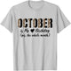 October is My Birthday Born in October Month Leopard Print T-Shirt - T-Shirt | Ash