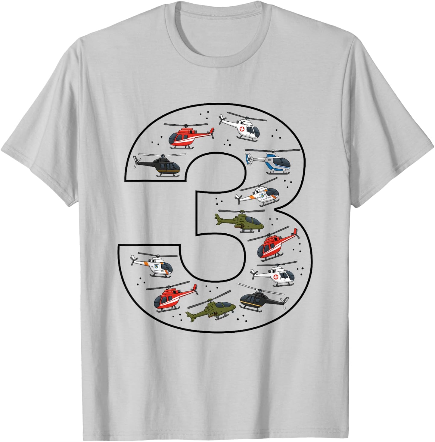 Pilote d'hélicoptère 3e Anniversaire 3 Ans pour garçons T-Shirt - T-Shirt | Ash