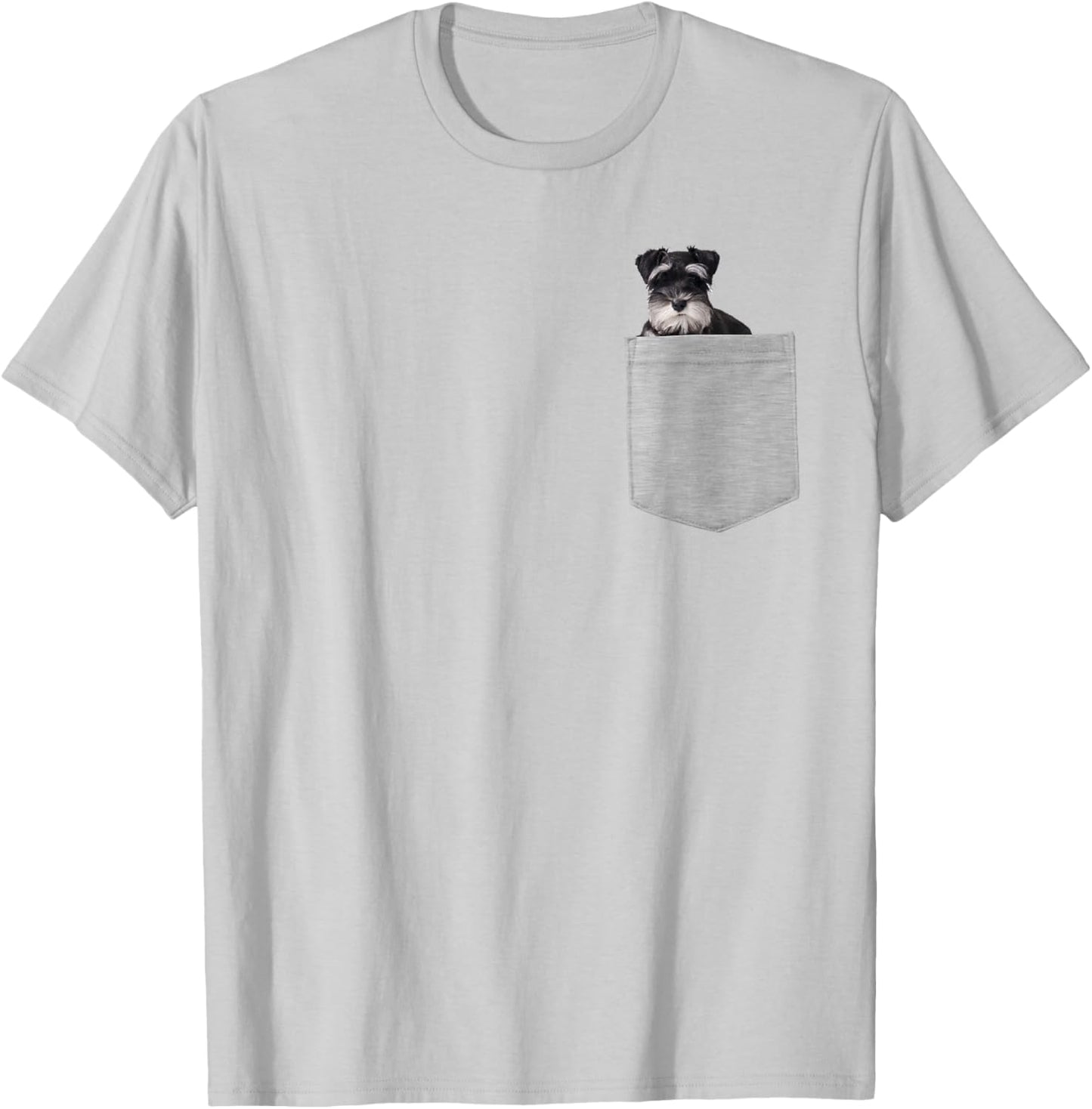 Dog in Your Pocket Miniature Schnauzer T-Shirt - T-Shirt | Ash