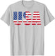 USA Patriotic American Flag Women Kids Boys Girls US T-Shirt - T-Shirt | Ash