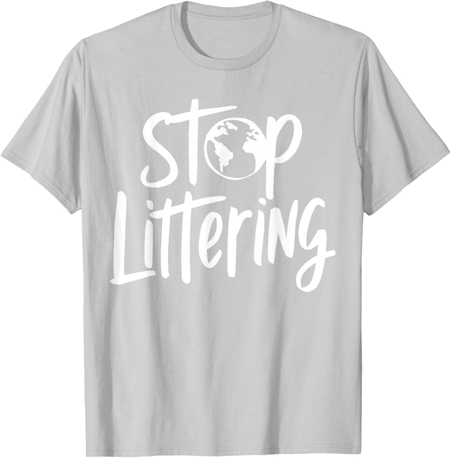 Stop Littering T-Shirt - T-Shirt | Ash