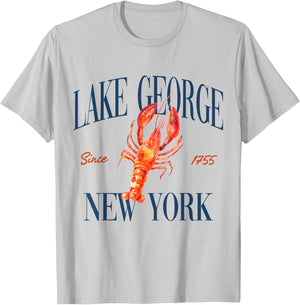 Lake George New York Est. 1755 - Old Money, Aesthetic T-Shirt - T-Shirt | Ash