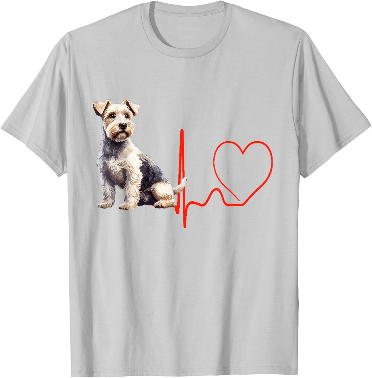 Sporting Lucas Terrier Dog Heartbeat Love Pet Owner T-Shirt - T-Shirt | Ash