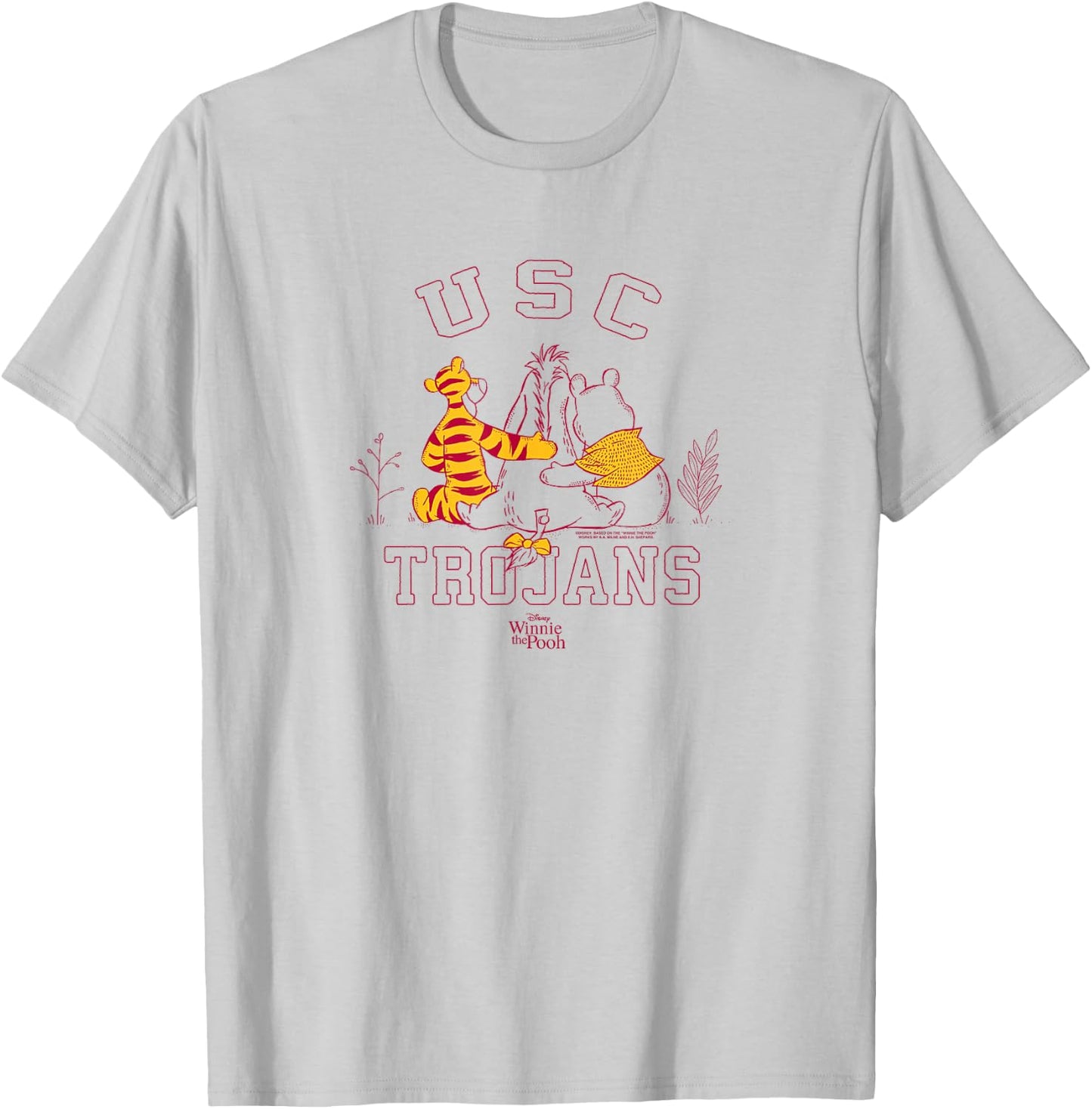 USC Trojans Winnie The Pooh and Friends White T-Shirt - T-Shirt | Ash