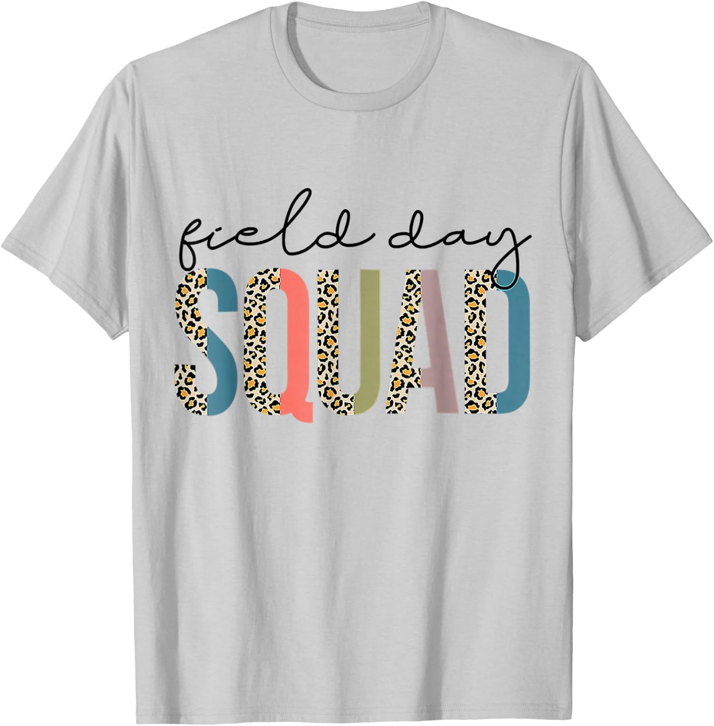 Kids Field Trip Squad Leopard Field day Games Kindergarten T-Shirt - T-Shirt | Ash