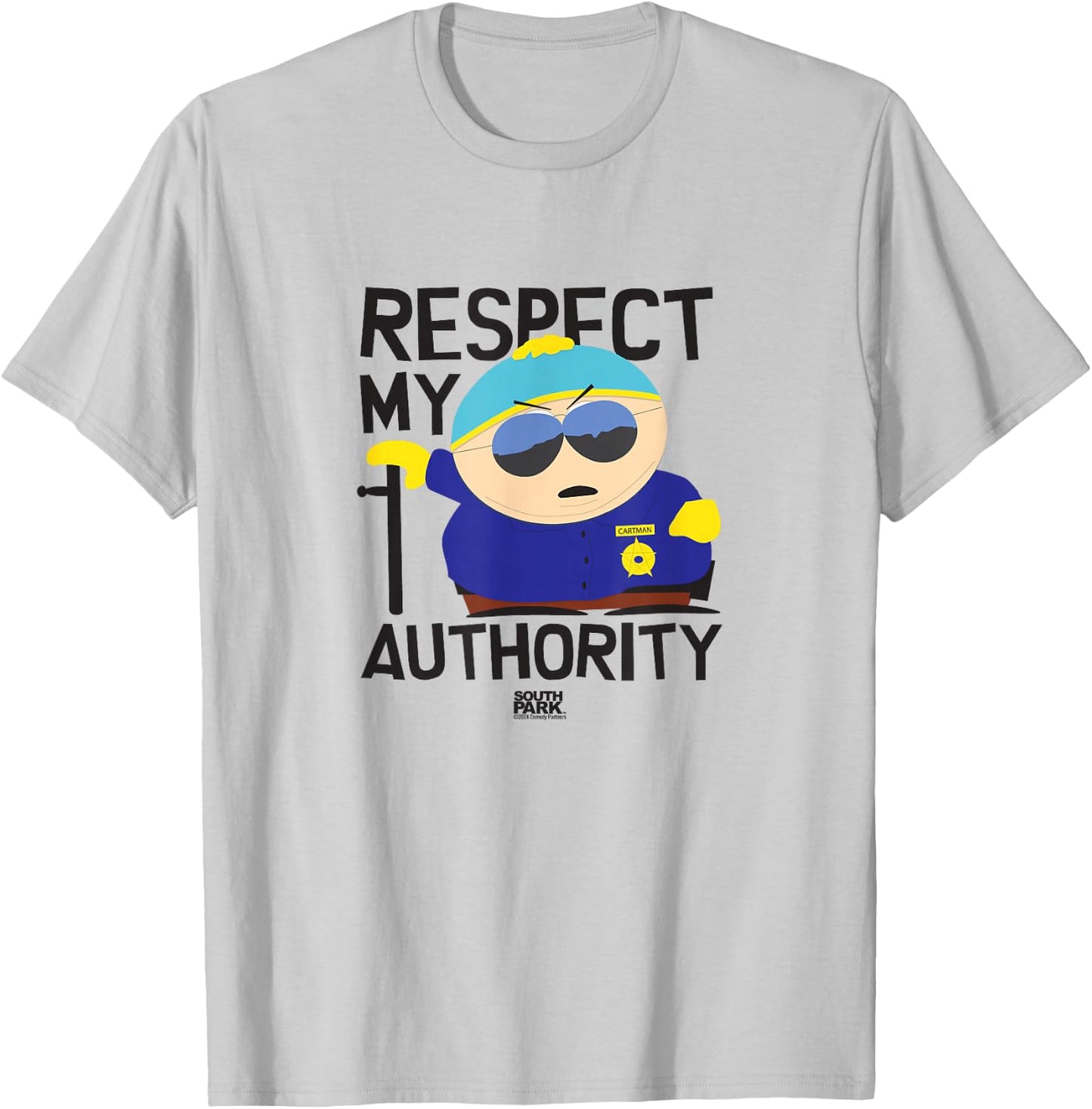 South Park Cartman: Respect My Authority , white, S T-Shirt - T-Shirt | Ash