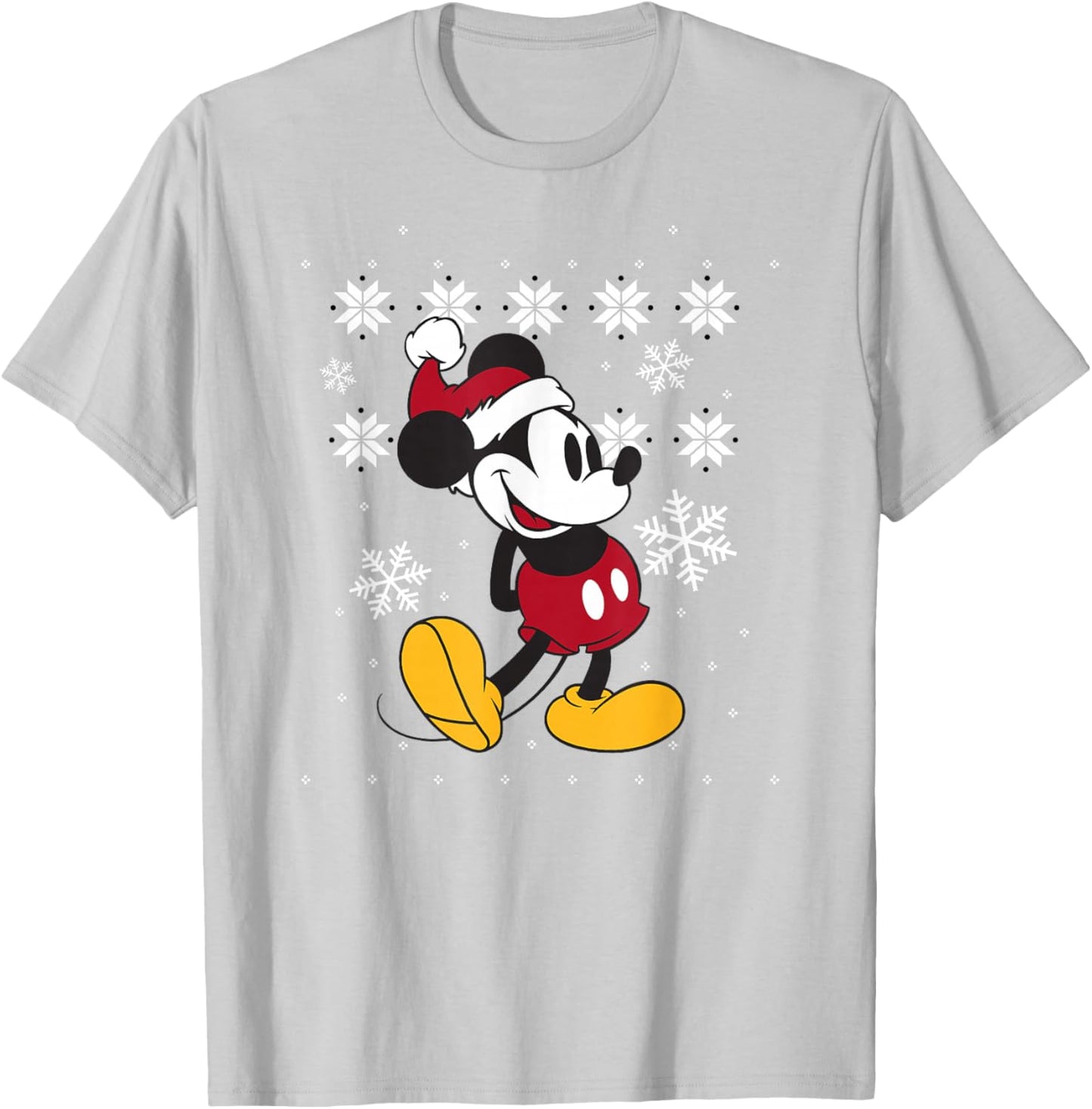 Disney - Faux Ugly Holiday Sweater Mickey Mouse T-Shirt - T-Shirt | Ash