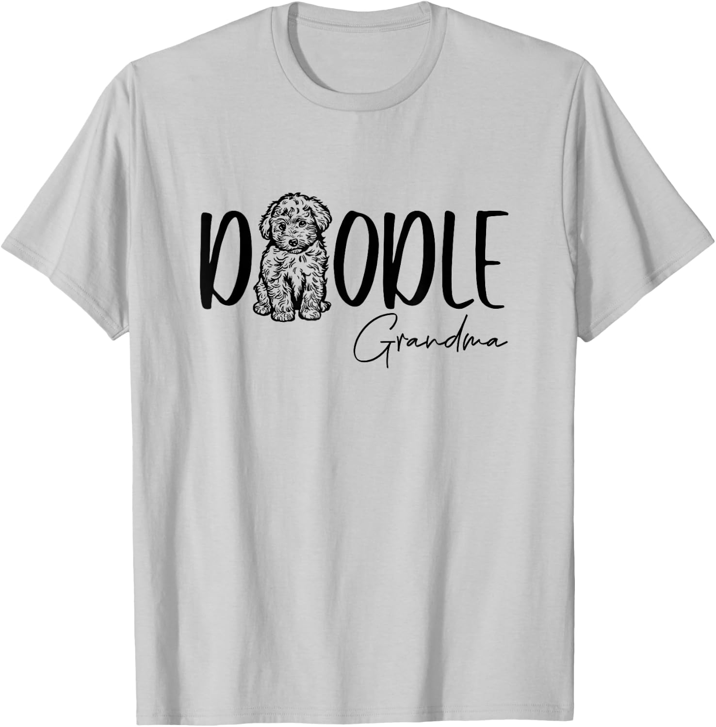 Doodle Grandma Cute Doodle Family Doodle Owner Nana Mimi T-Shirt - T-Shirt | Ash