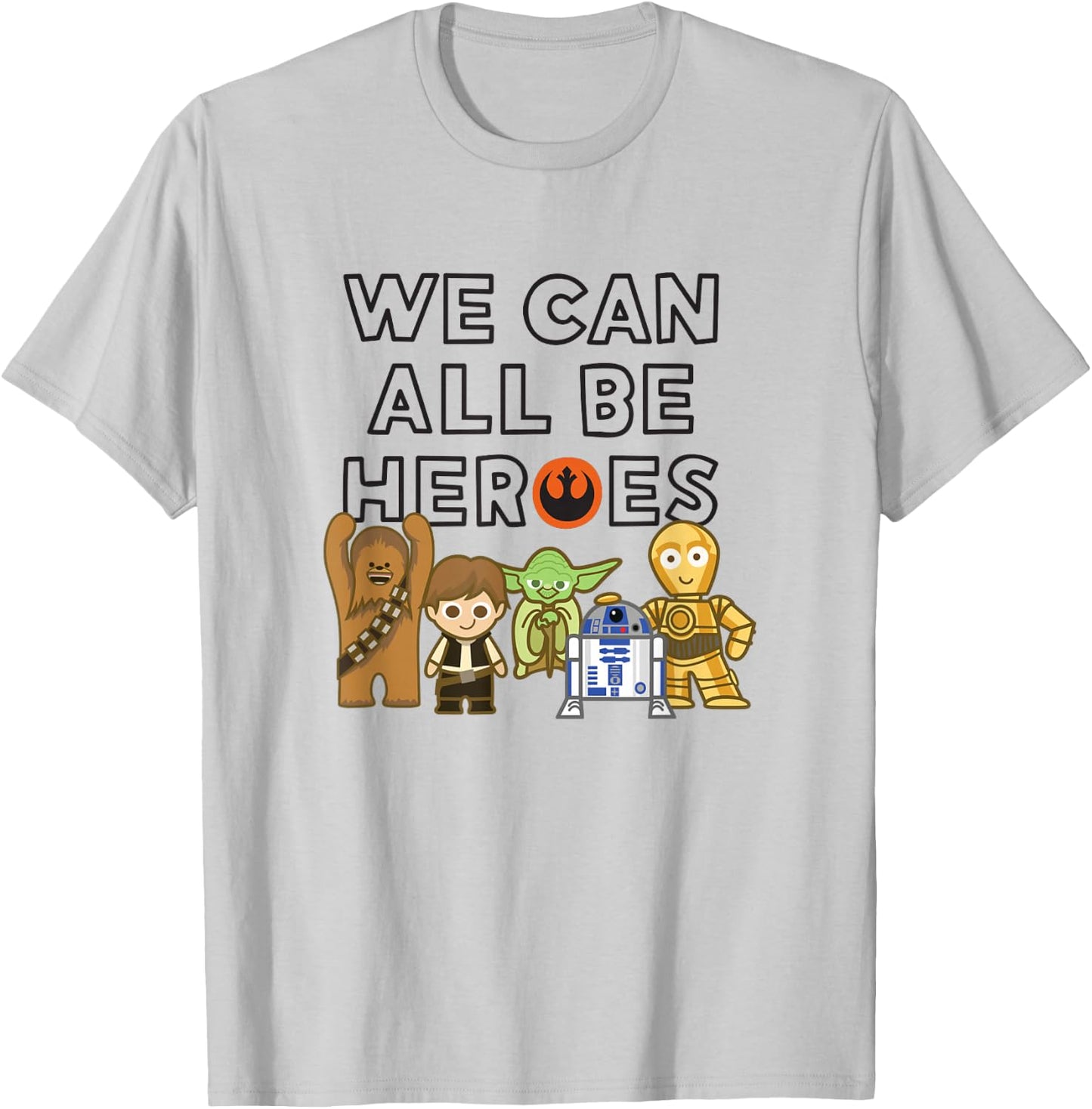 Star Wars Group Shot We Can Be Heroes Cute Rebels Chibi T-Shirt - T-Shirt | Ash