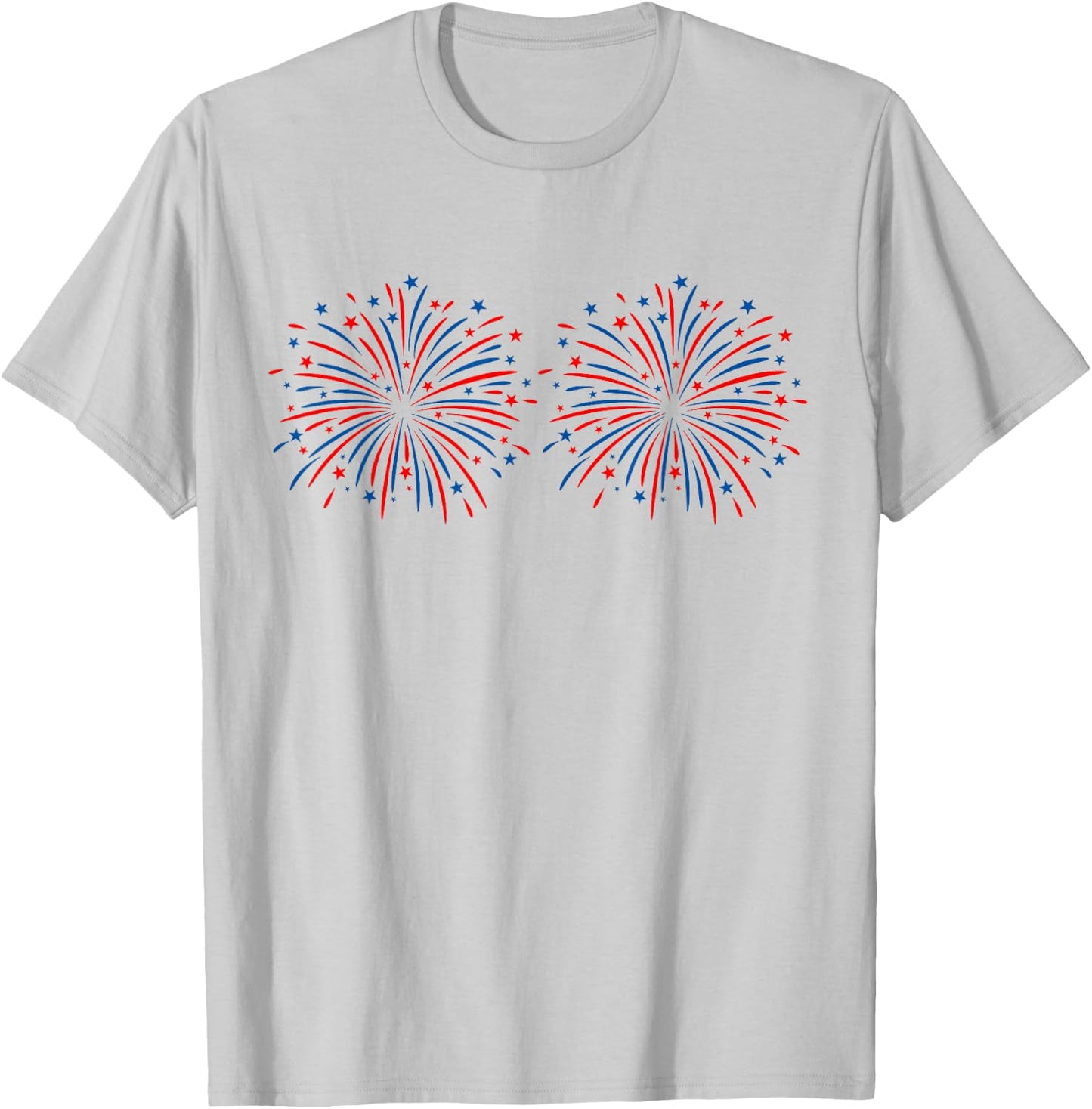Funny Im Just Here for The Fireworks 4th of July Couple T-Shirt - T-Shirt | Ash