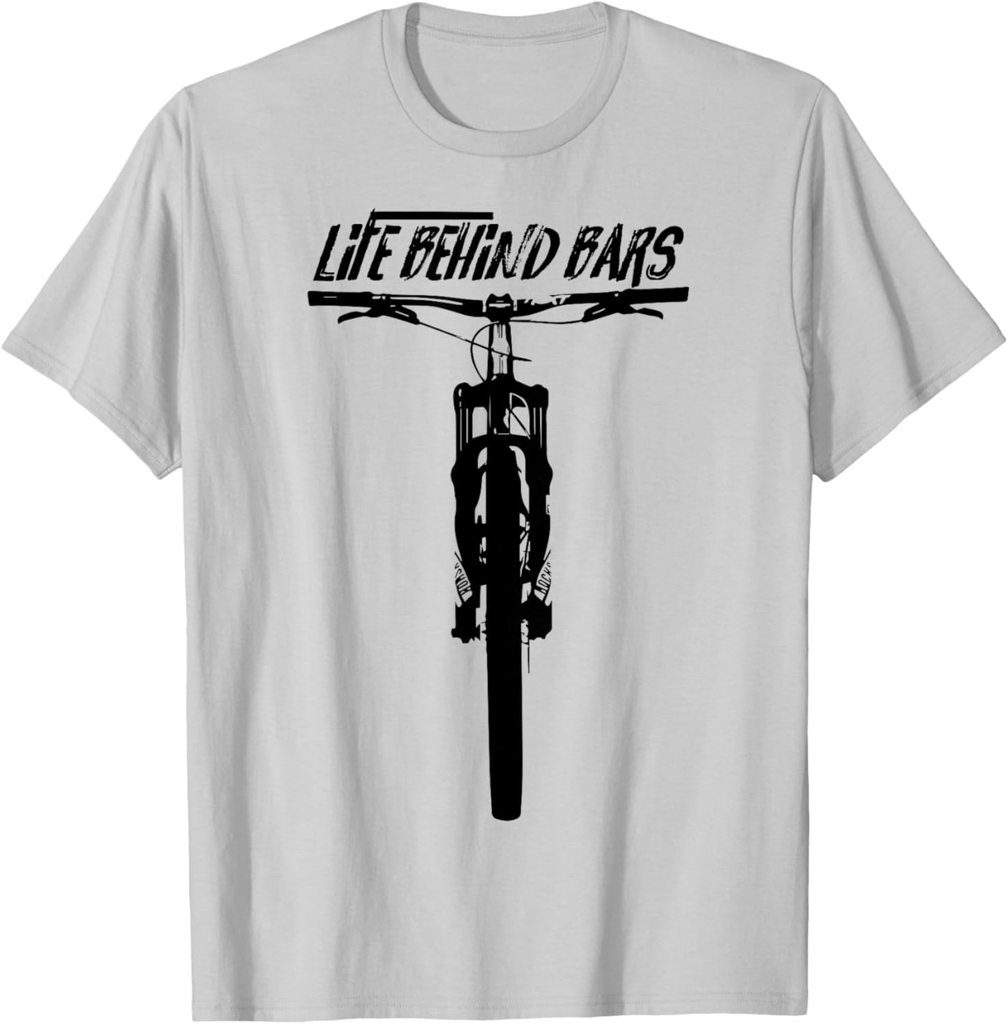 Life Behind Bars Bicycle Pun T-Shirt - T-Shirt | Ash