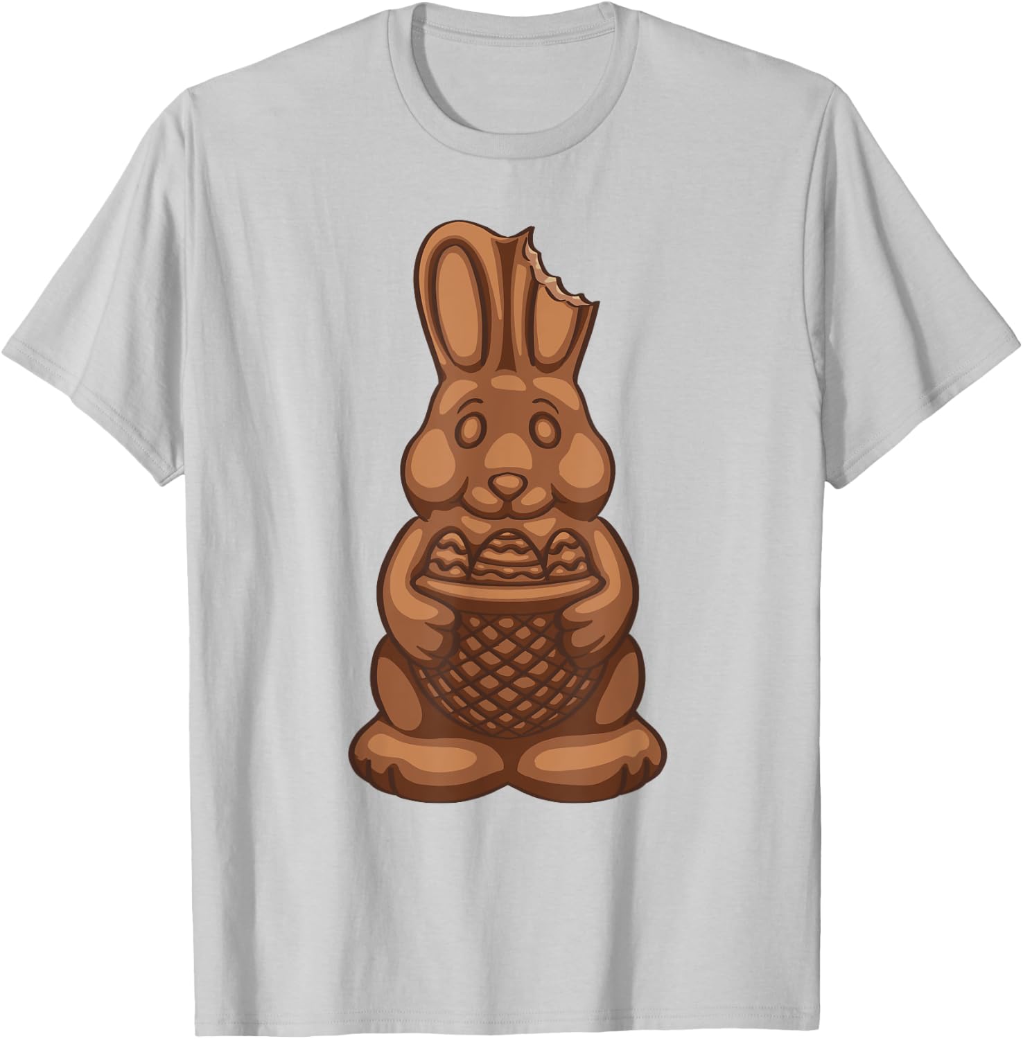 Chocolate Easter Bunny Funny Cute Chocolate Bunny T-Shirt - T-Shirt | Ash