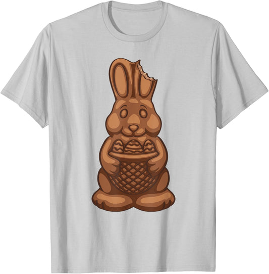 Chocolate Easter Bunny Funny Cute Chocolate Bunny T-Shirt - T-Shirt | Ash