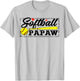 Softball Papaw Softball Player Family Matching T-Shirt - T-Shirt | Ash