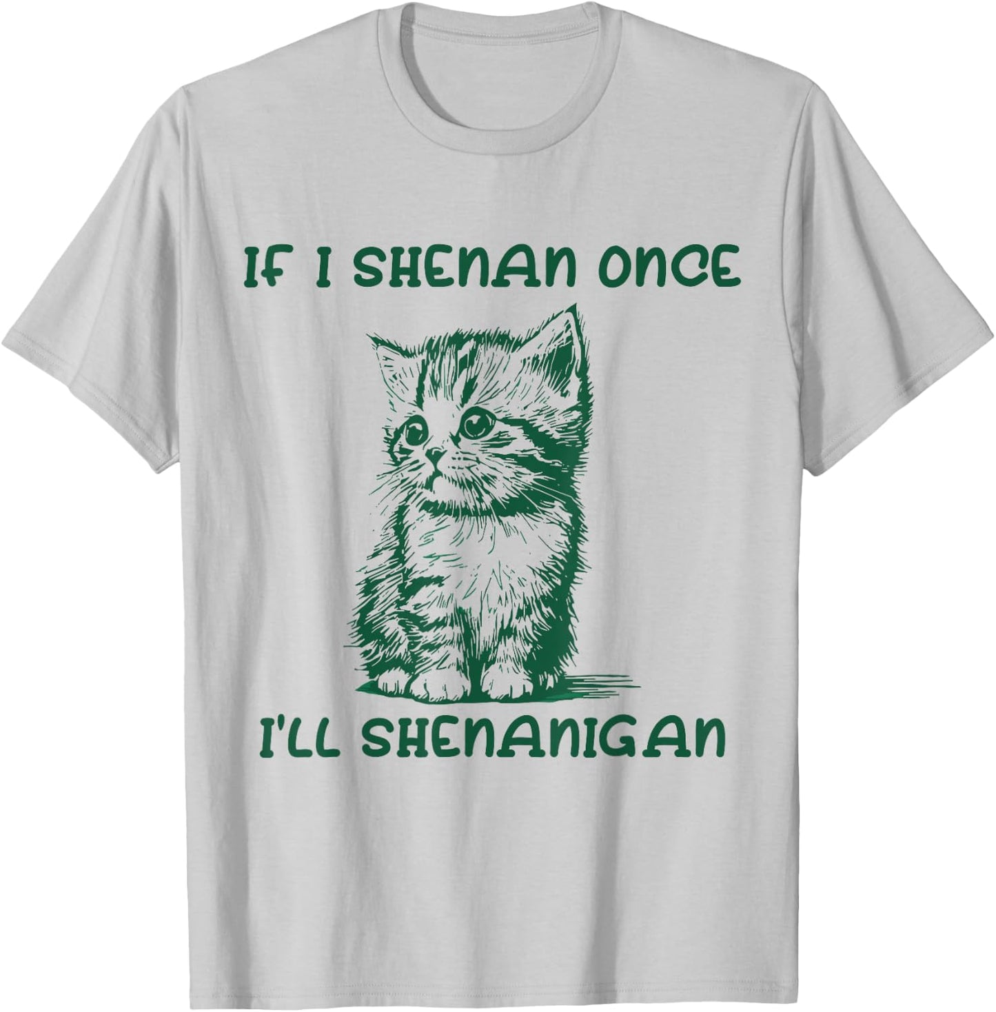 IF I SHENAN ONCE I'LL SHENANIGAN cat Women T-Shirt - T-Shirt | Ash