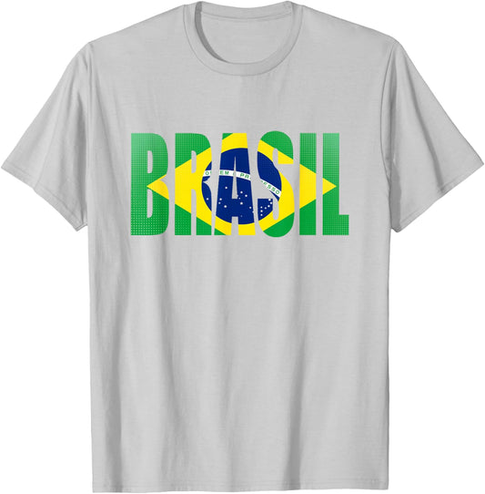 Brazil Brasil White Souvenirs Brazilian Gifts 2026 Fans T-Shirt - T-Shirt | Ash