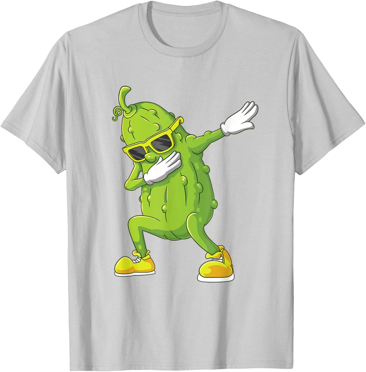 Dab Halloween Pickle Dabbing Dancing Cucumber Costume Party T-Shirt - T-Shirt | Ash