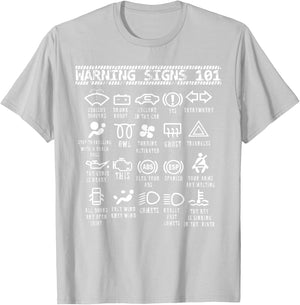 Warning Signs 101 funny car mechanic shirt women T-Shirt - T-Shirt | Ash