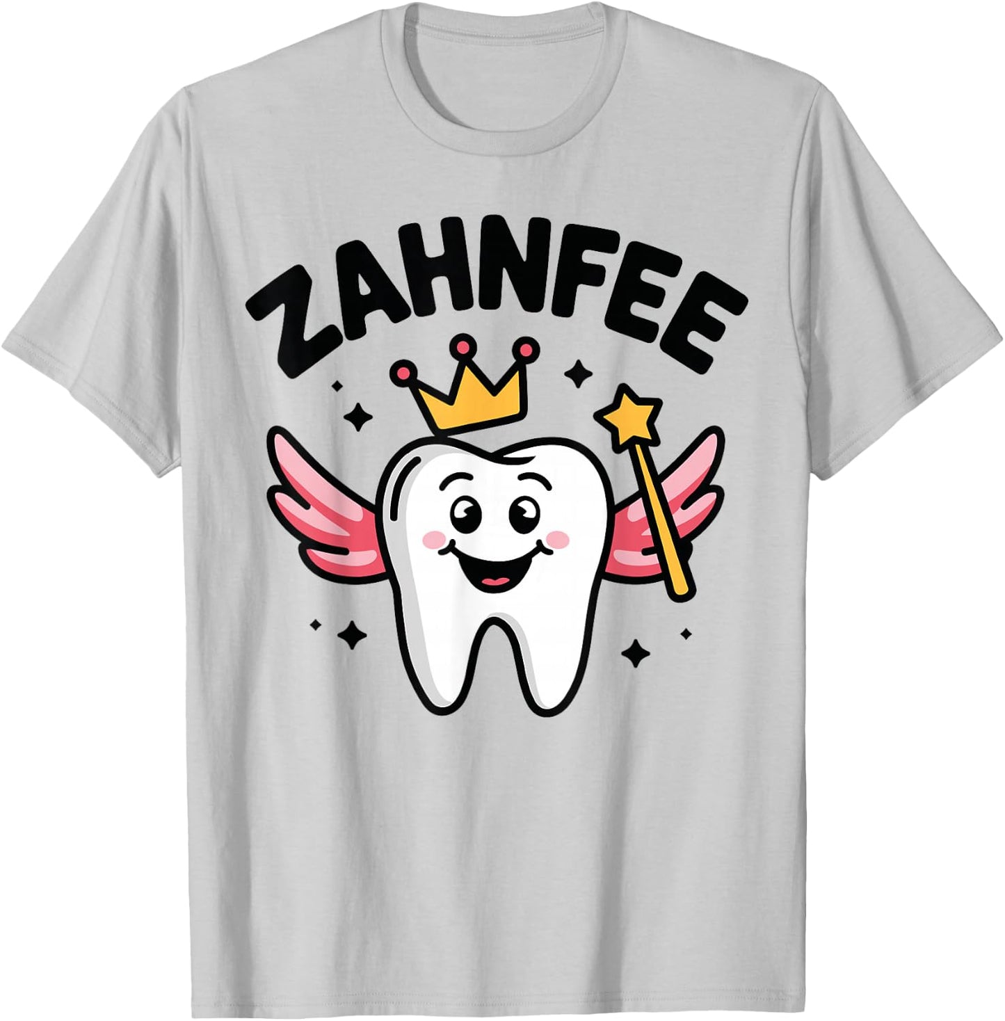 Zahnfee Shirt Damen, Weiß, Kurzarm, Small, EU 41, Cartoon, Kreuzrücken, Casual, Kostümparty T-Shirt - T-Shirt | Ash