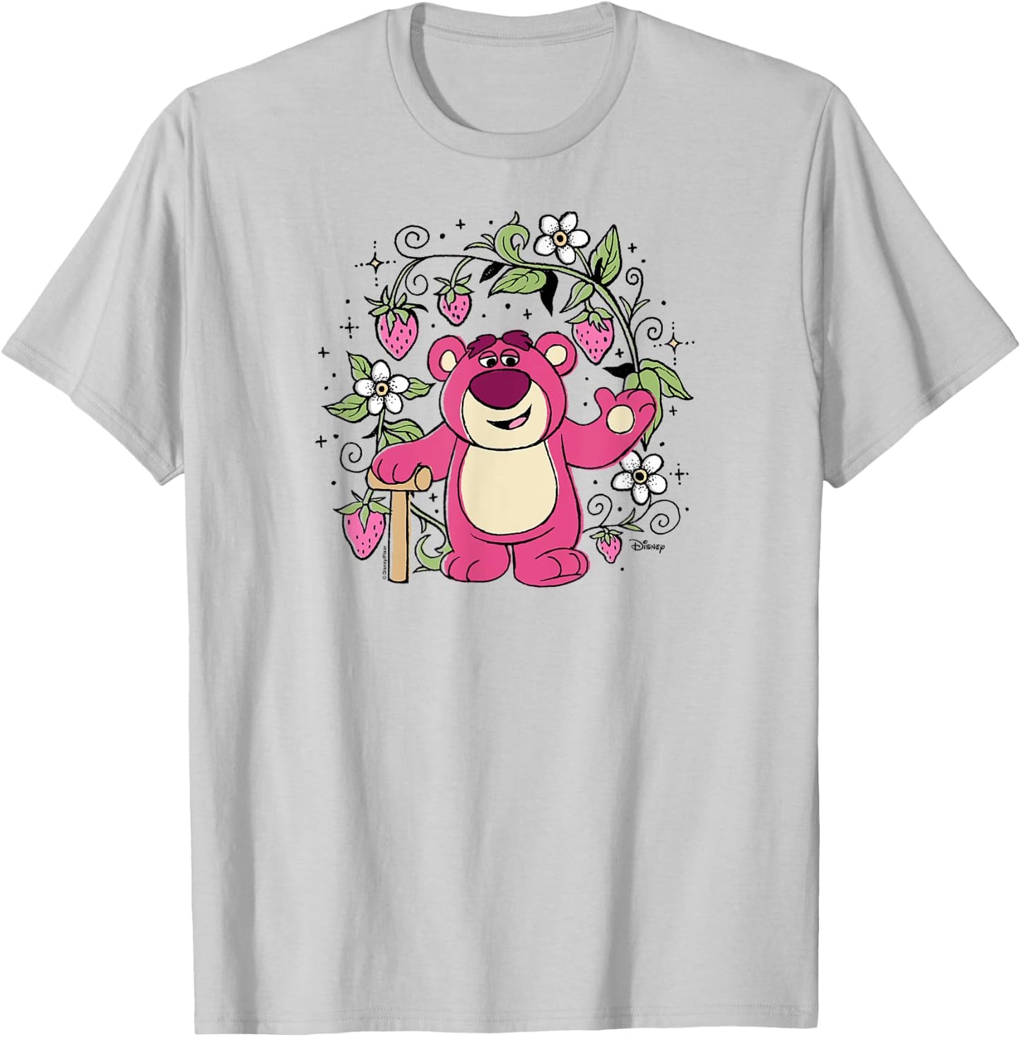 Toy Story - Lotso Strawberry Scented Bear T-Shirt - T-Shirt | Ash