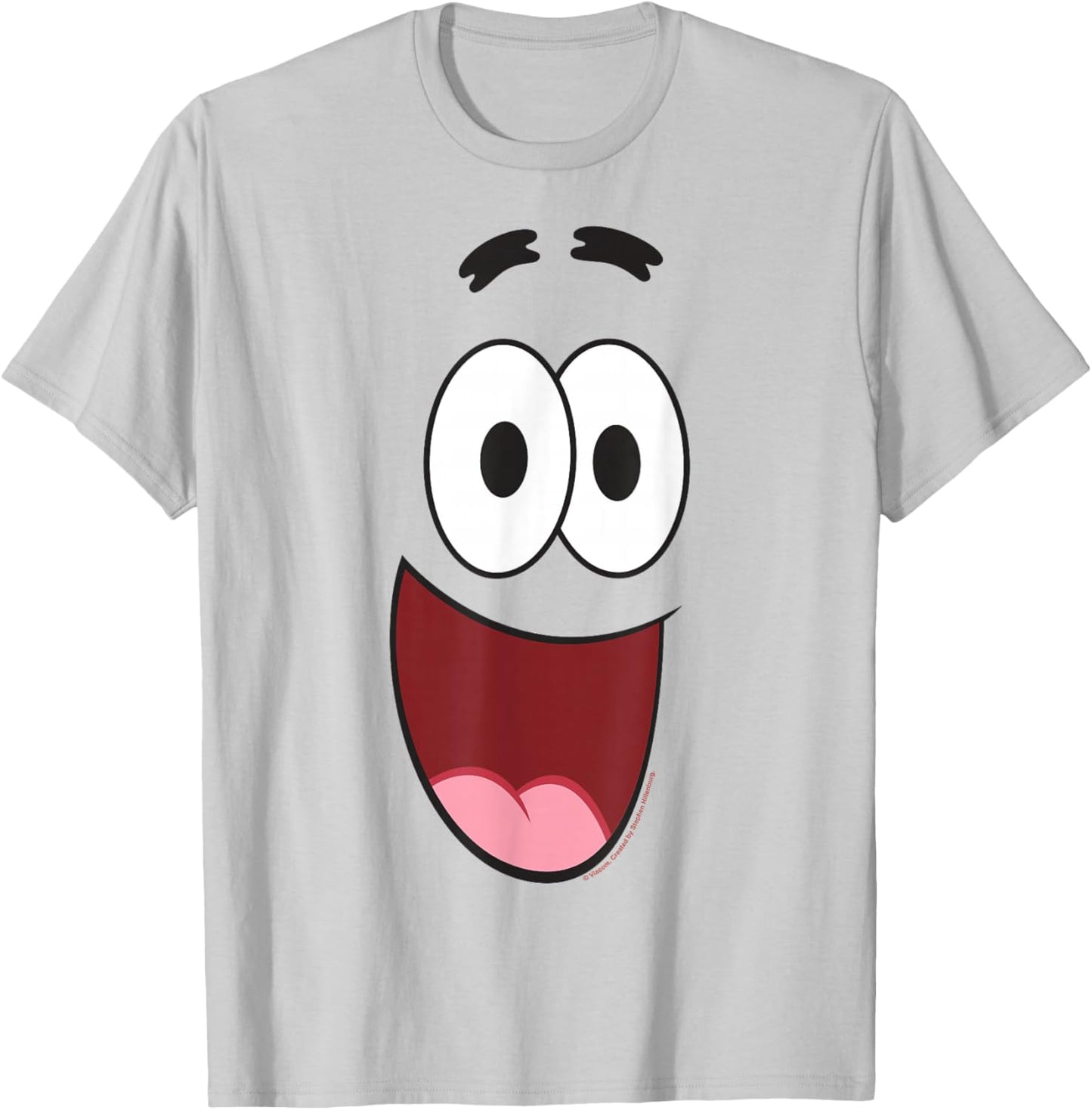 Spongebob Squarepants Halloween Patrick Smiling Face Costume T-Shirt - T-Shirt | Ash