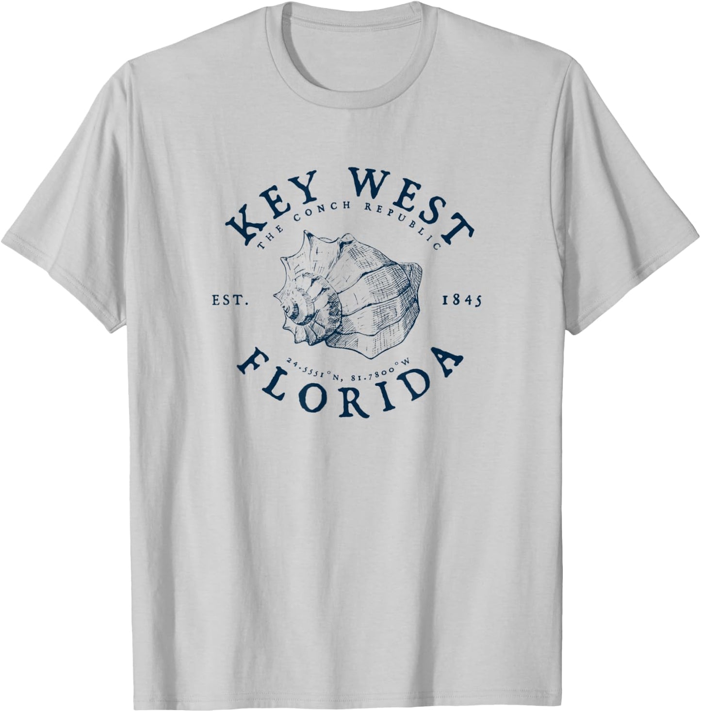 Key West Florida Conch Republic FL Floridian T-Shirt - T-Shirt | Ash