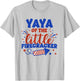 Yaya of The Little Firecracker Fourth of July Birthday T-Shirt - T-Shirt | Ash