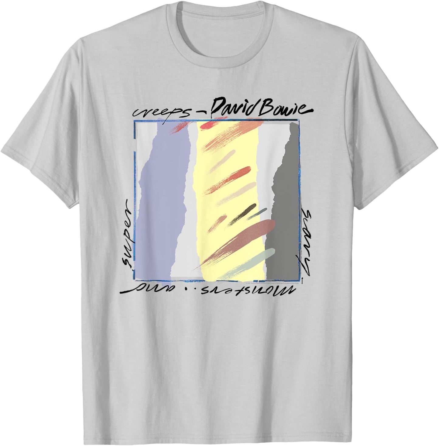 David Bowie - Scary Monsters Abstract , grey, S T-Shirt - T-Shirt | Ash