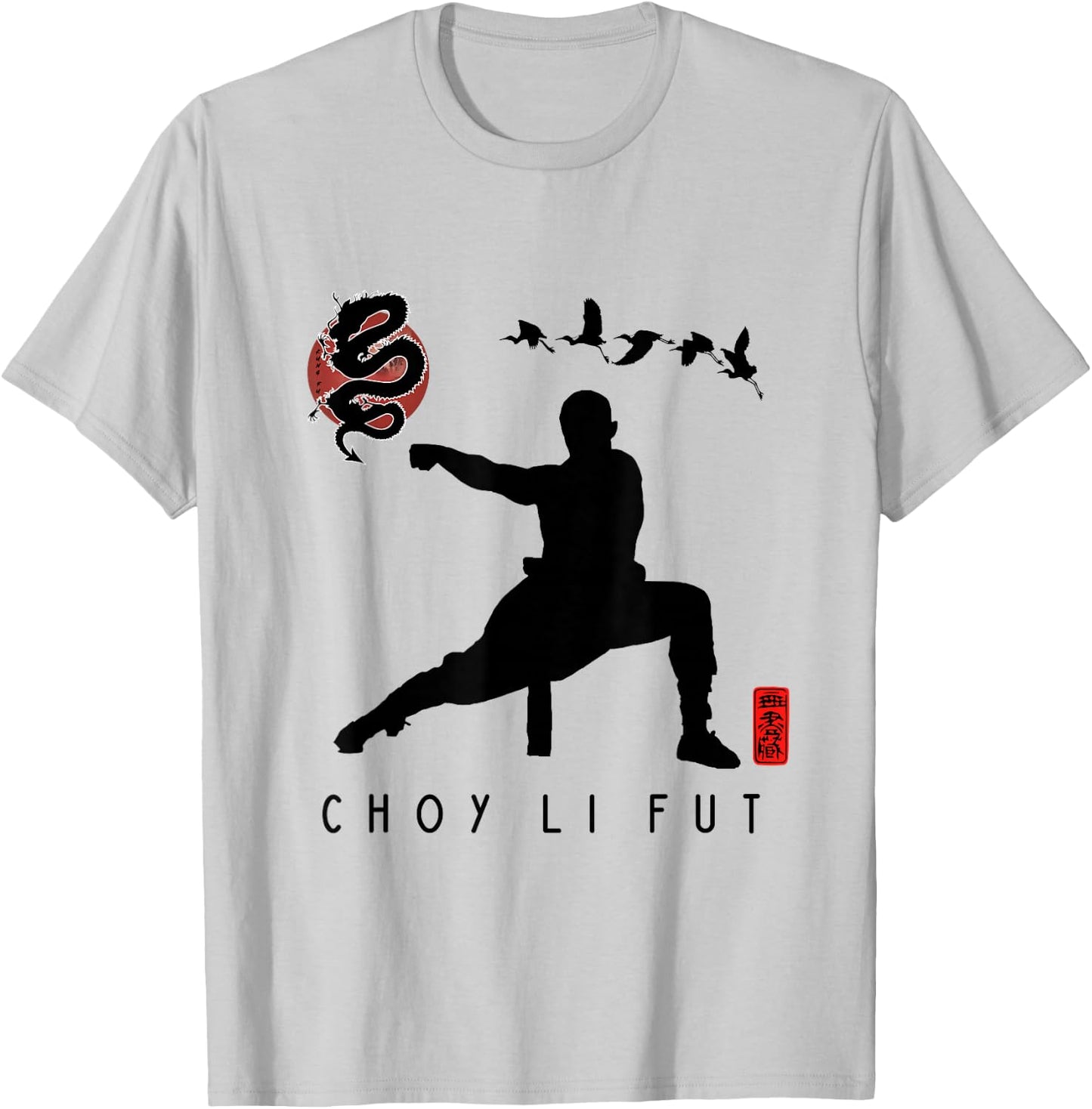 Choy Li Fut Beginner Calligraphy. Chinese Martial Art Design T-Shirt - T-Shirt | Ash