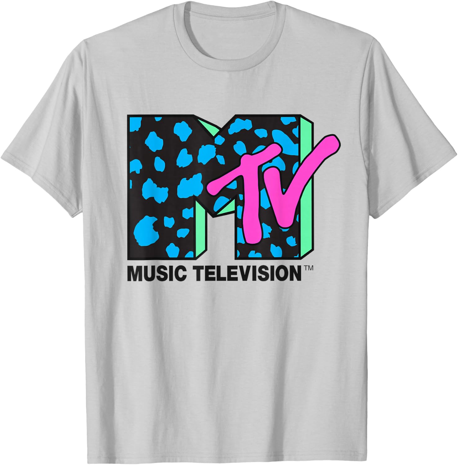 MTV - Blue Leopard Logo T-Shirt - T-Shirt | Ash