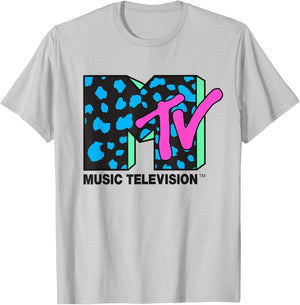 MTV - Blue Leopard Logo T-Shirt - T-Shirt | Ash