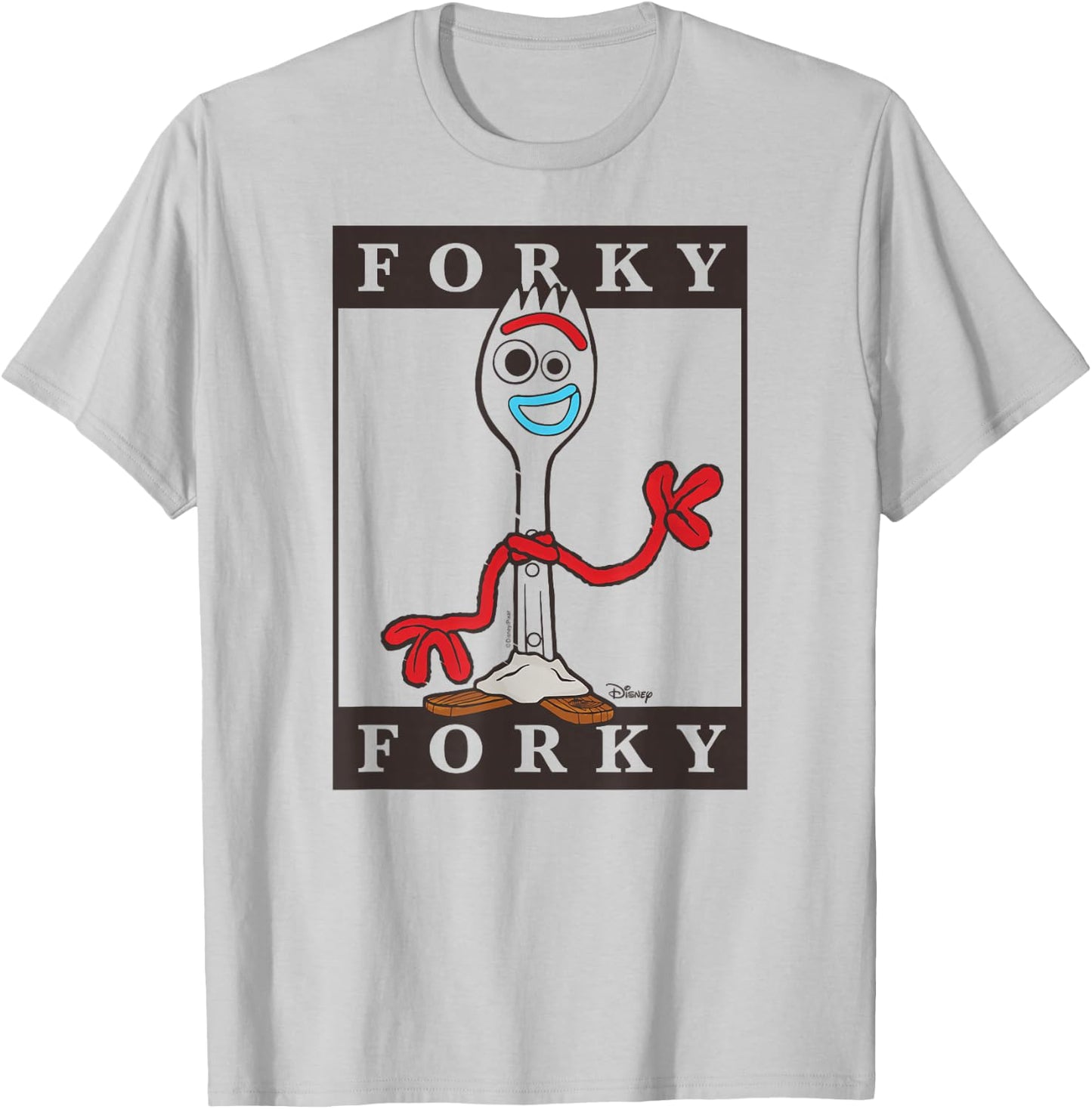 Toy Story - Type Block Forky T-Shirt - T-Shirt | Ash