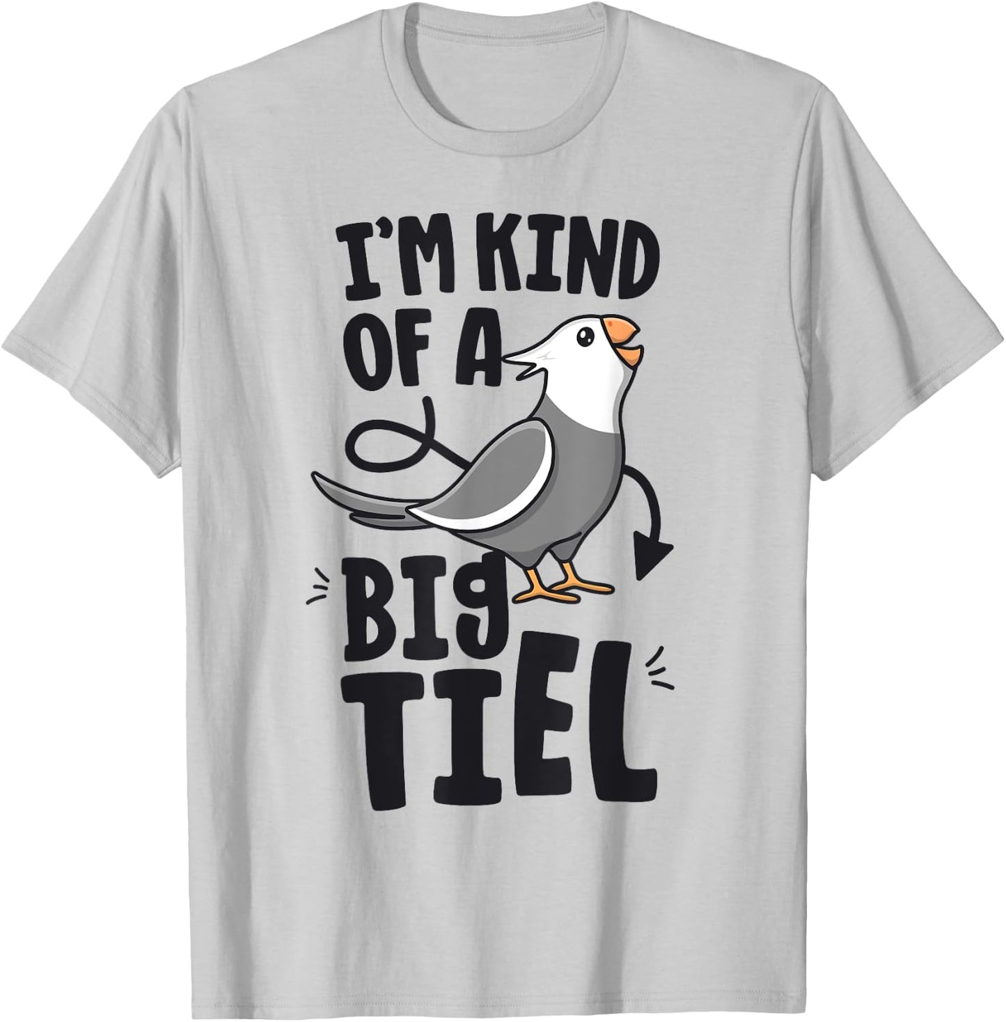 I'm Kind Of A Big Tiel White Face Cockatiel Parrot Birb T-Shirt - T-Shirt | Ash