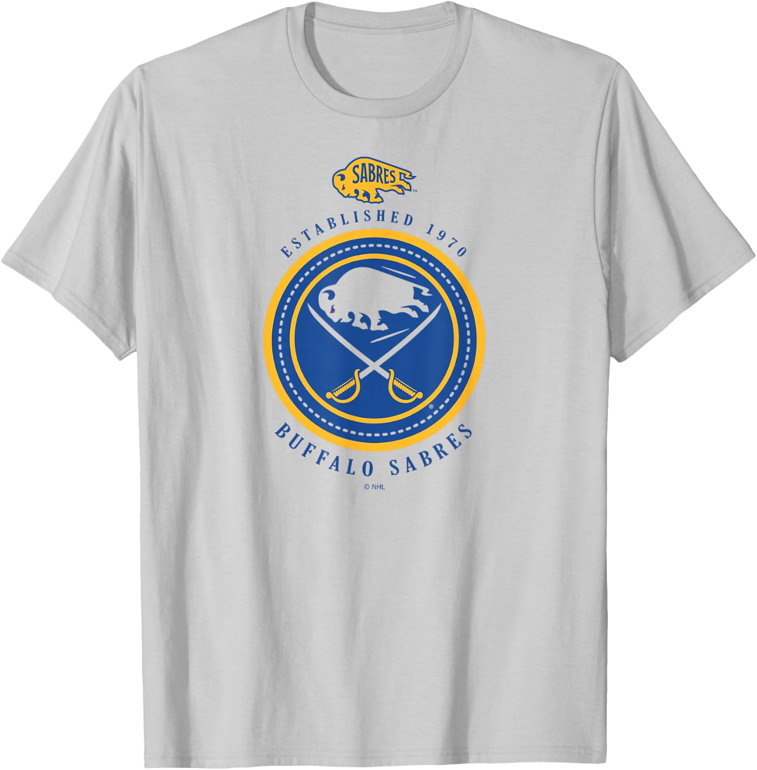 Buffalo Sabres Est 1970 White Officially Licensed T-Shirt - T-Shirt | Ash