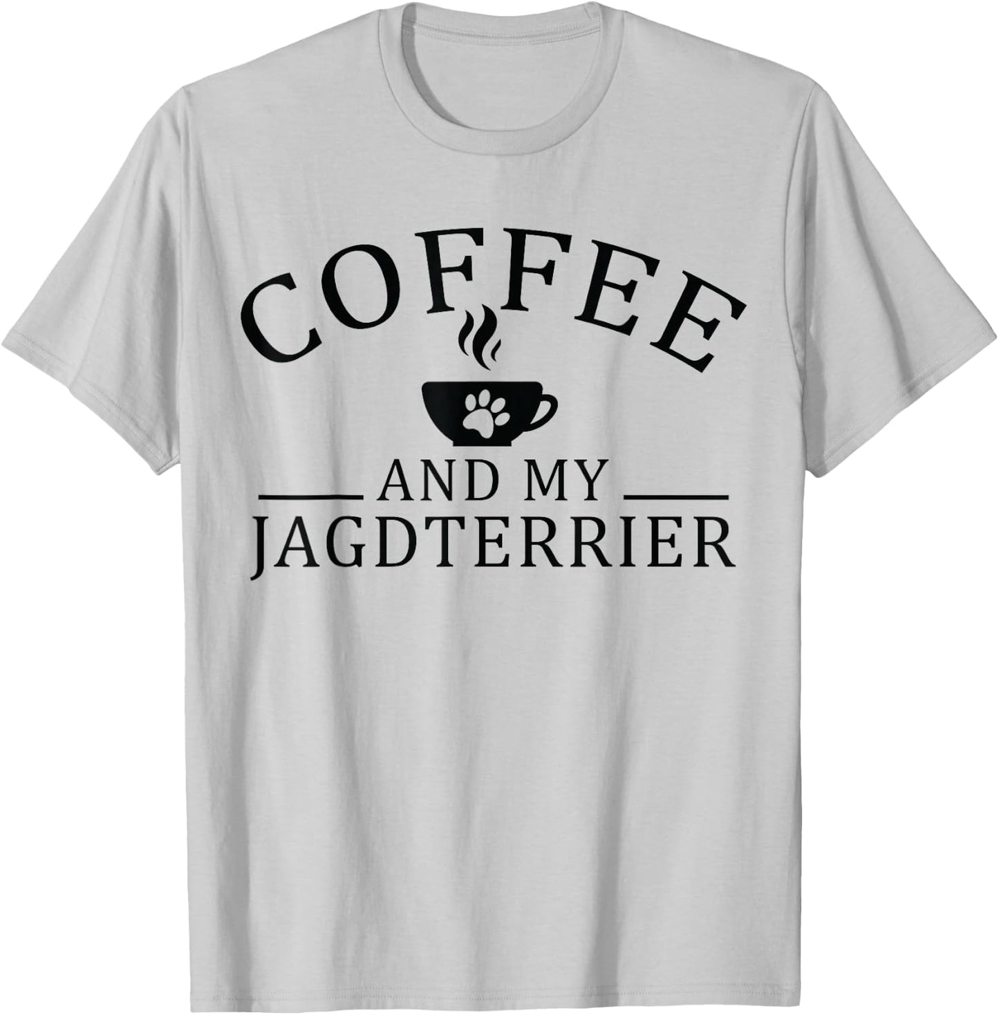 Jagdterrier Dog And Coffee T-Shirt - T-Shirt | Ash