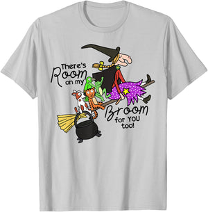 There's Room On My Broom For You Too Teacher T-Shirt - T-Shirt | Ash