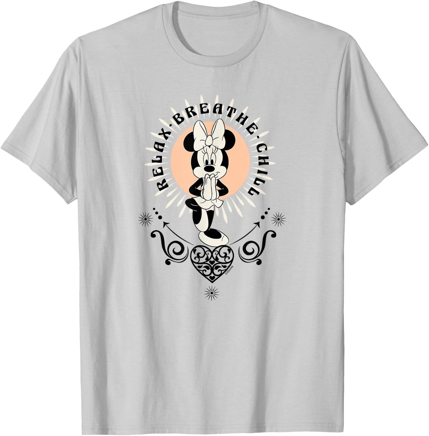 Minnie Mouse - Yoga Relax Breath Chill T-Shirt - T-Shirt | Ash