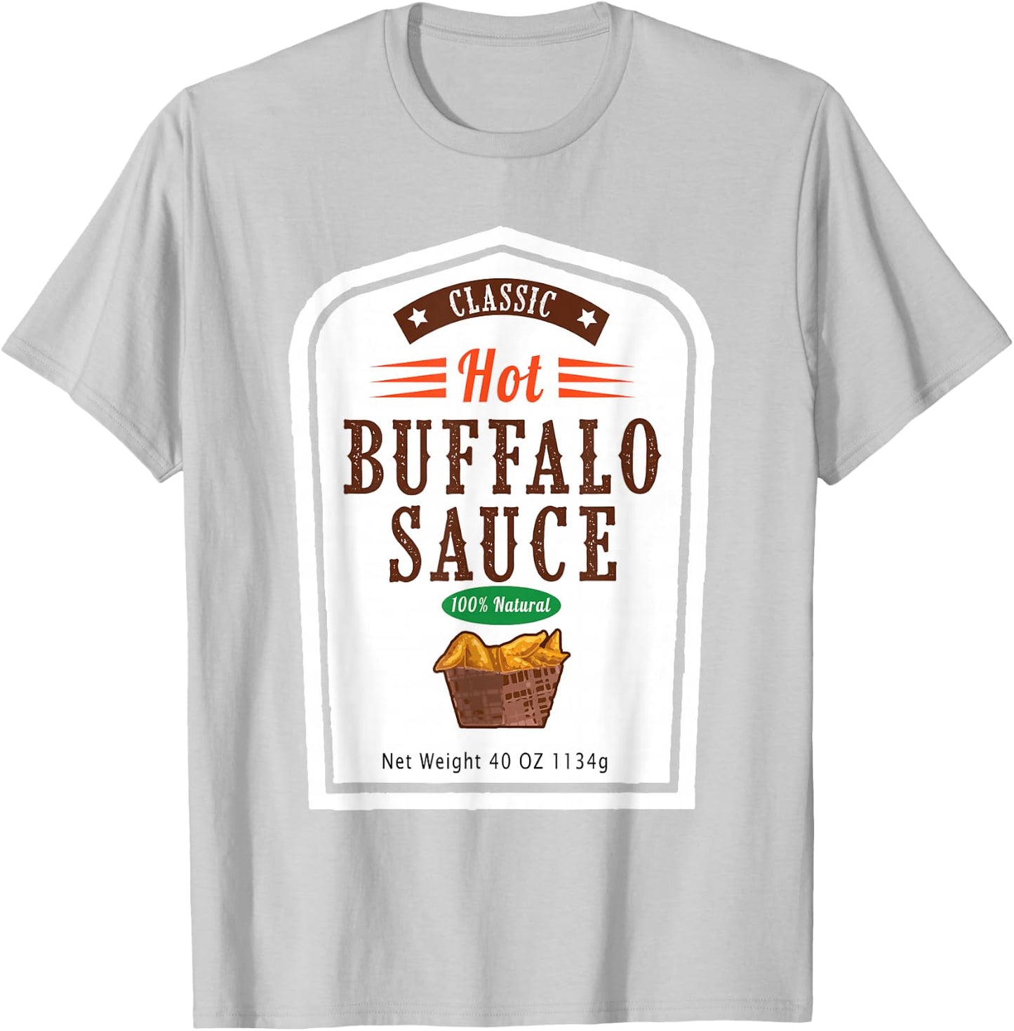 Hot Buffalo Family Sauce Costume Halloween Uniform T-Shirt - T-Shirt | Ash