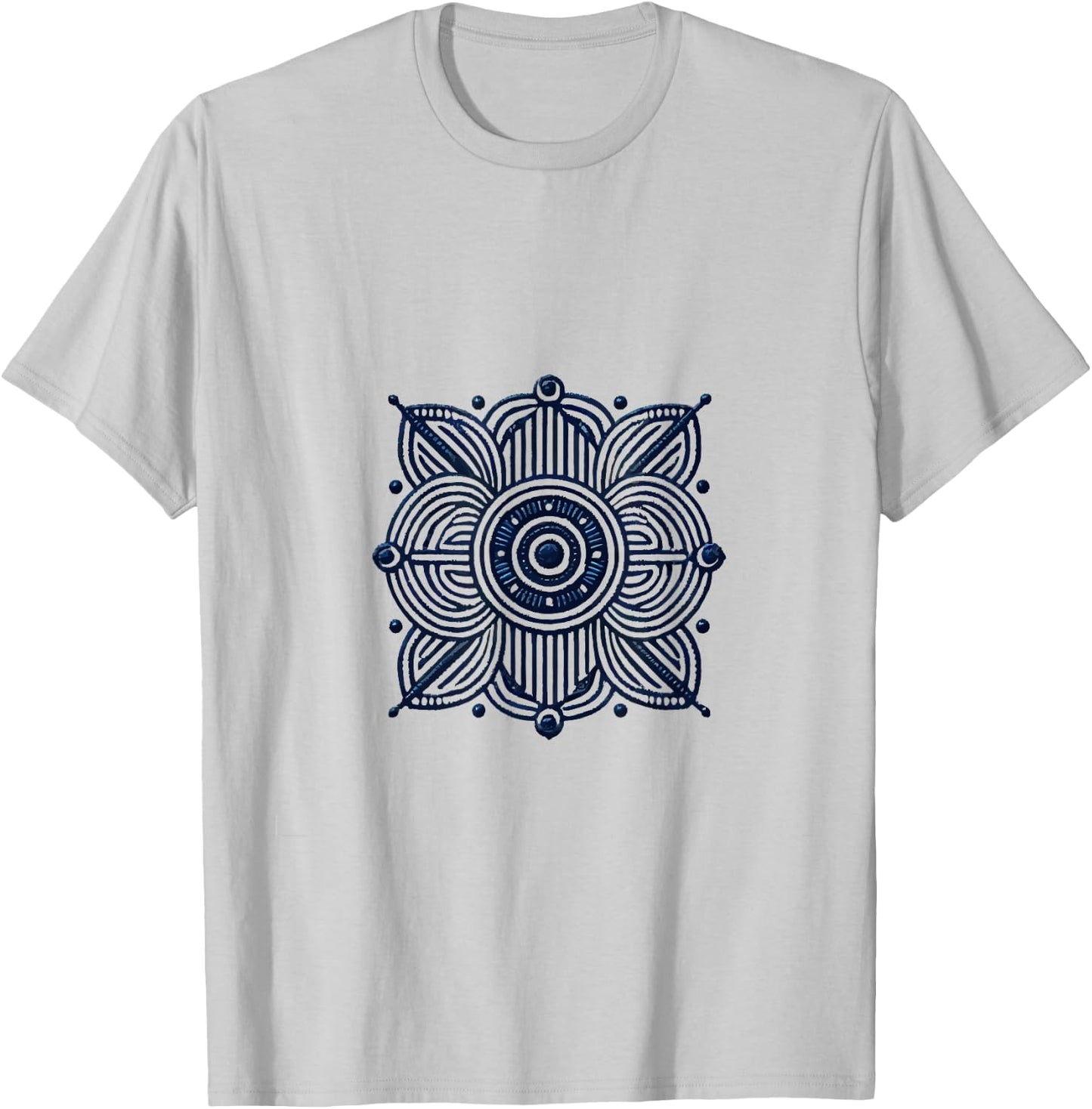 Motif floral géométrique avec détails symétriques T-Shirt - T-Shirt | Ash