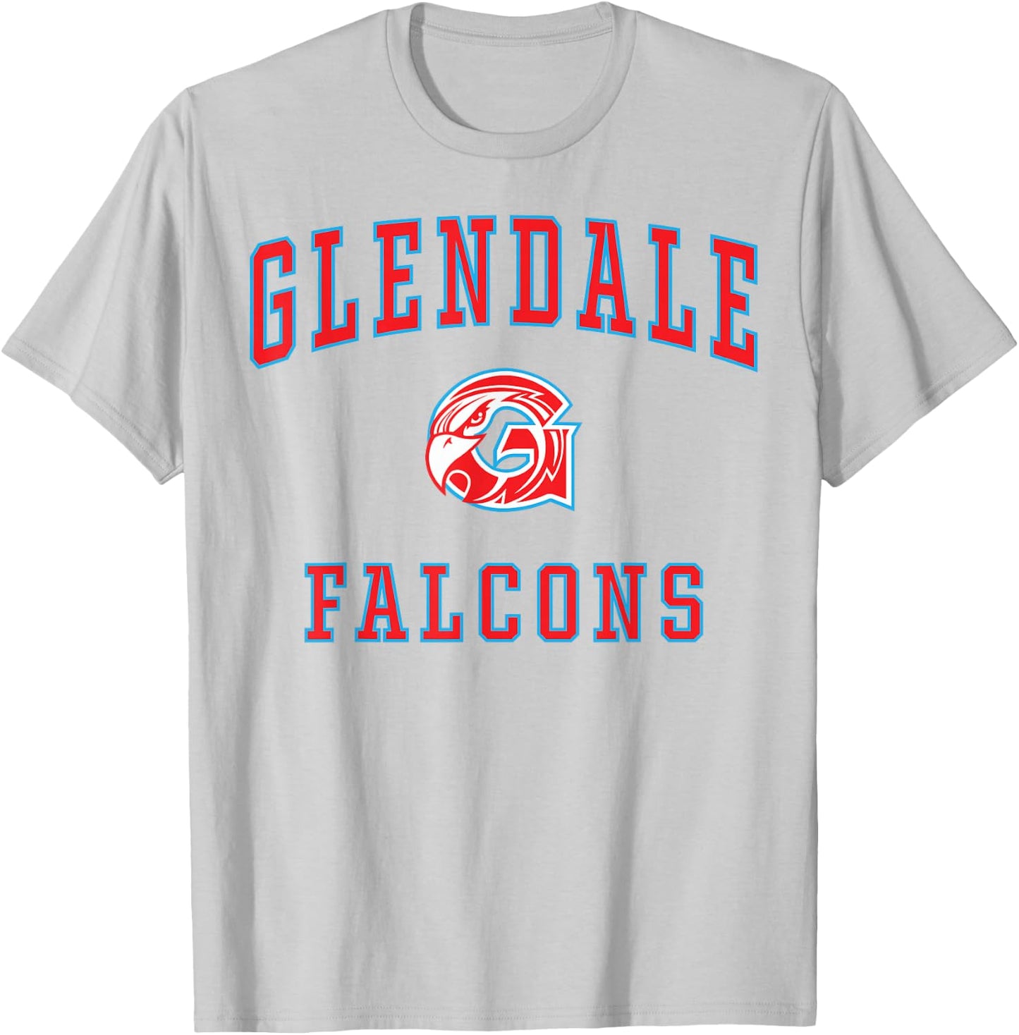 Glendale High School Falcons T-Shirt - T-Shirt | Ash